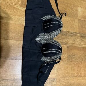 SHEIN Black Top with Silver Accents